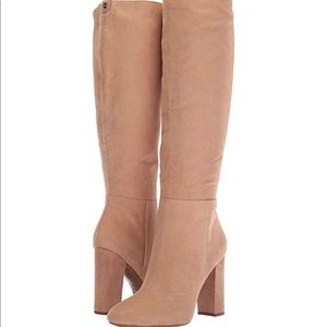 Sam Edelman beige knee high boots